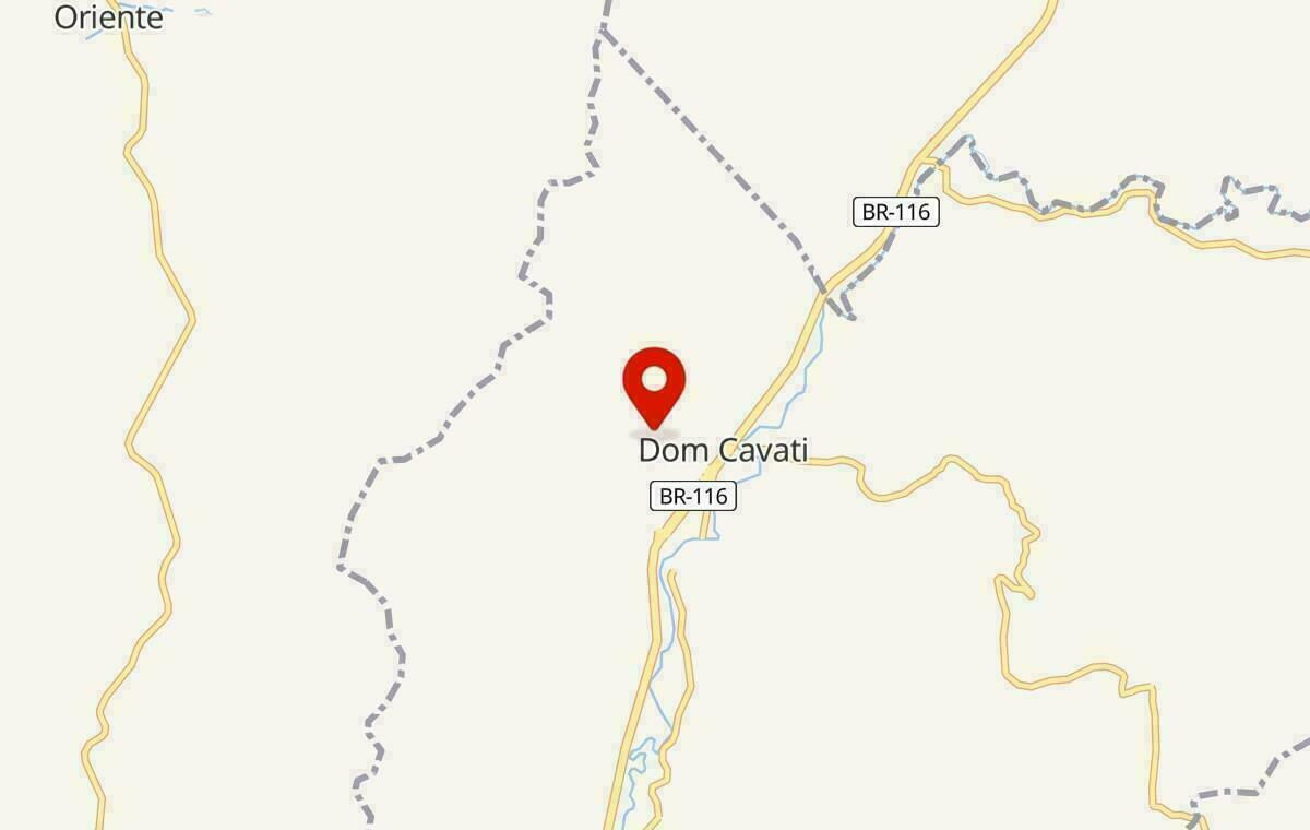 Mapa de Dom Cavati em Minas Gerais