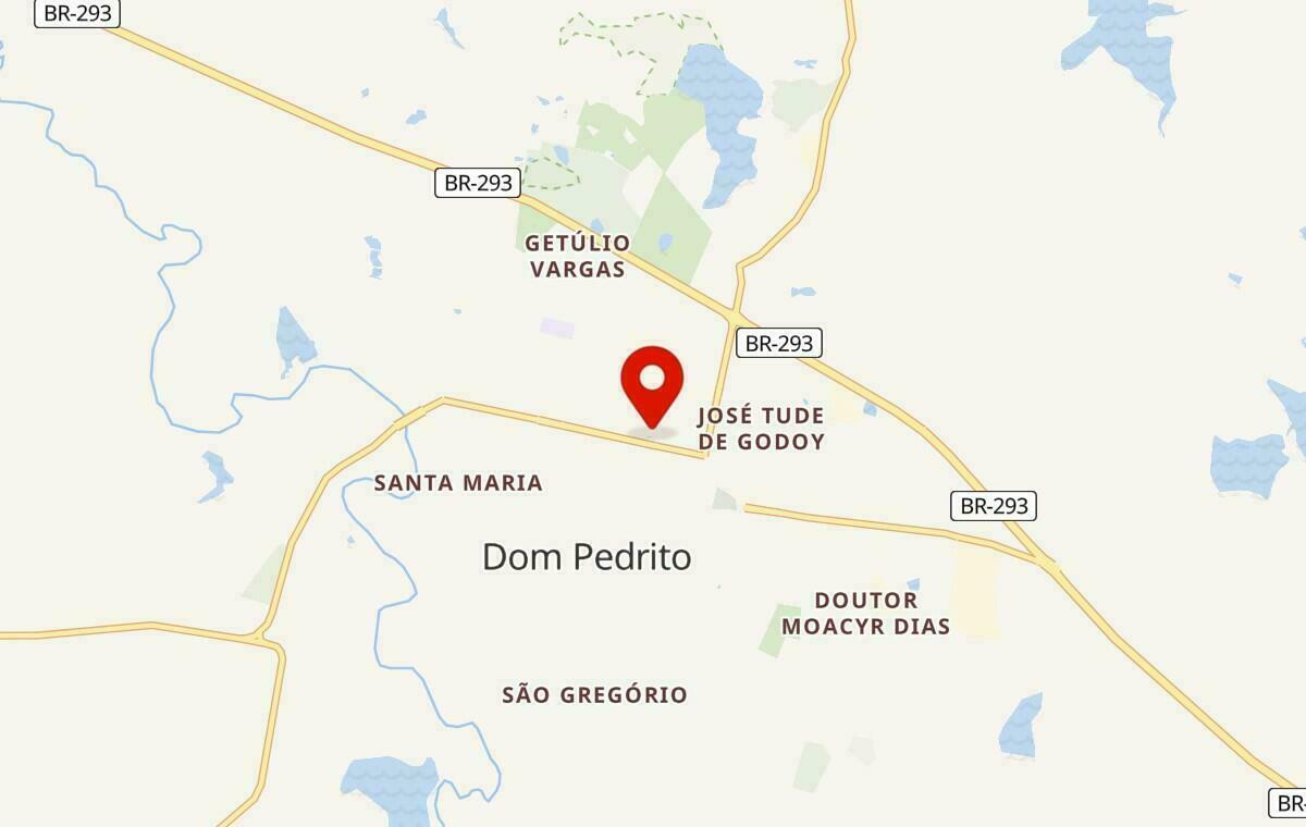 Mapa de Dom Pedrito no Rio Grande do Sul