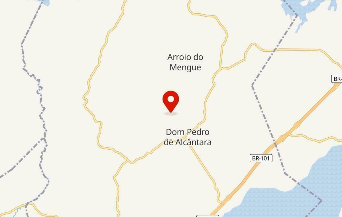 Mapa de Dom Pedro de Alcântara no Rio Grande do Sul
