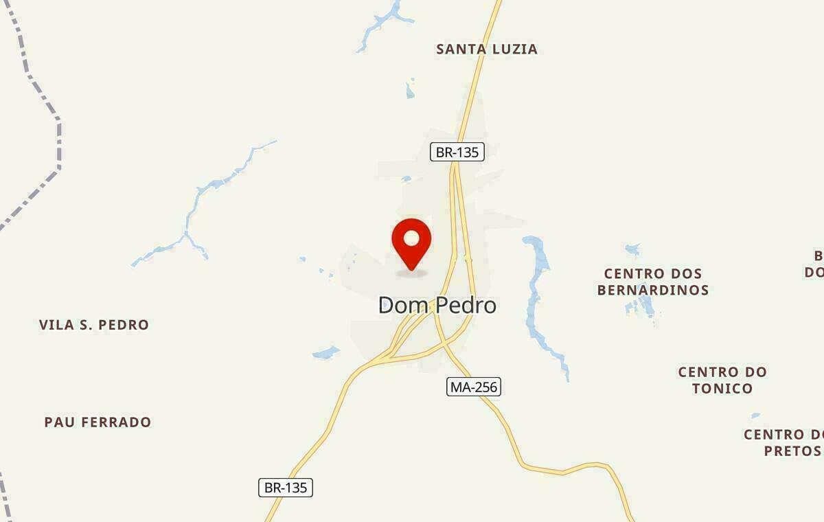 Mapa de Dom Pedro no Maranhão