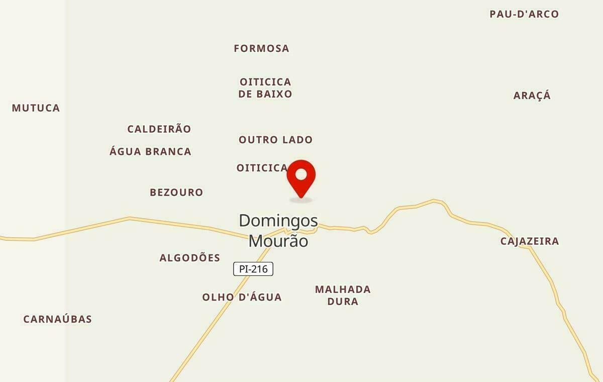 Mapa de Domingos Mourão no Piauí