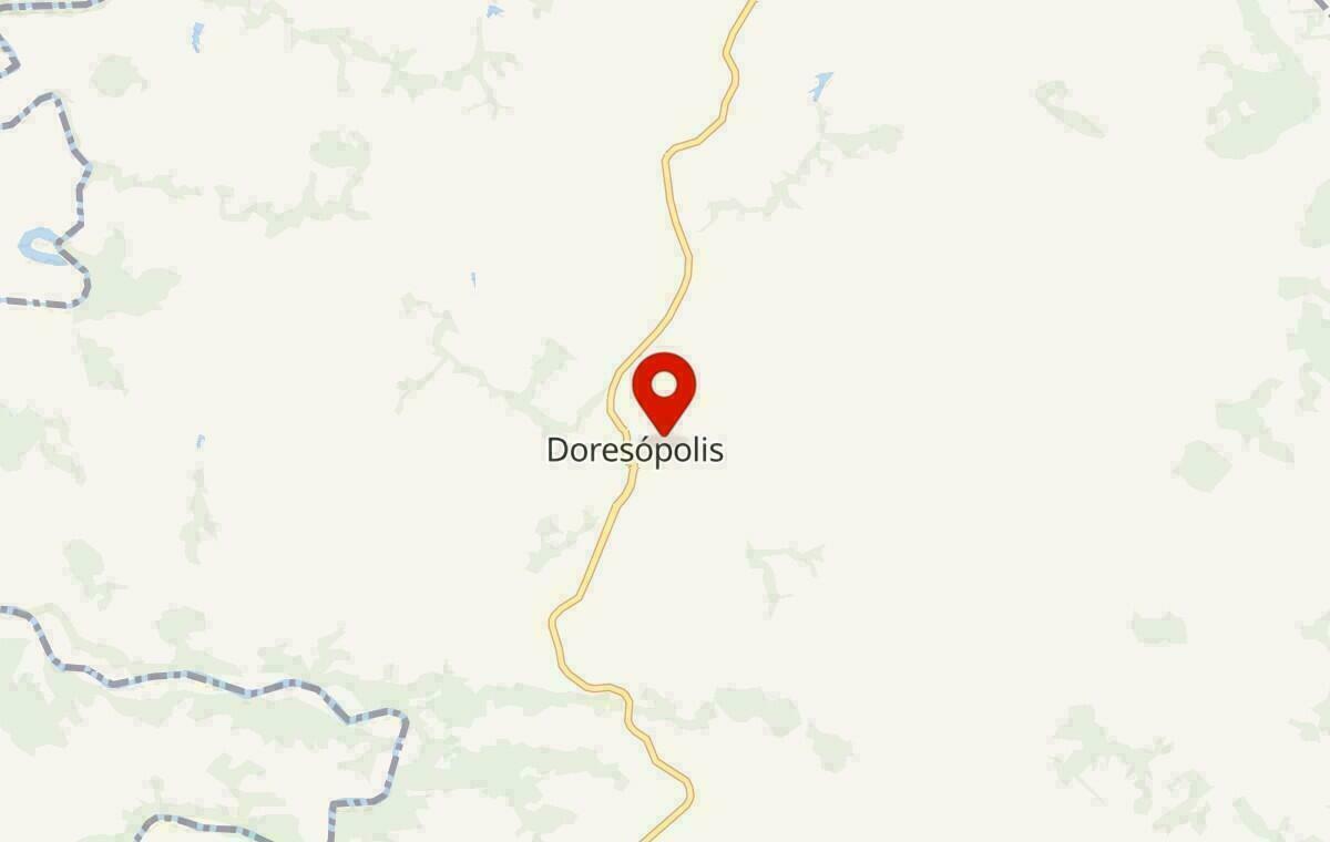 Mapa de Doresópolis em Minas Gerais