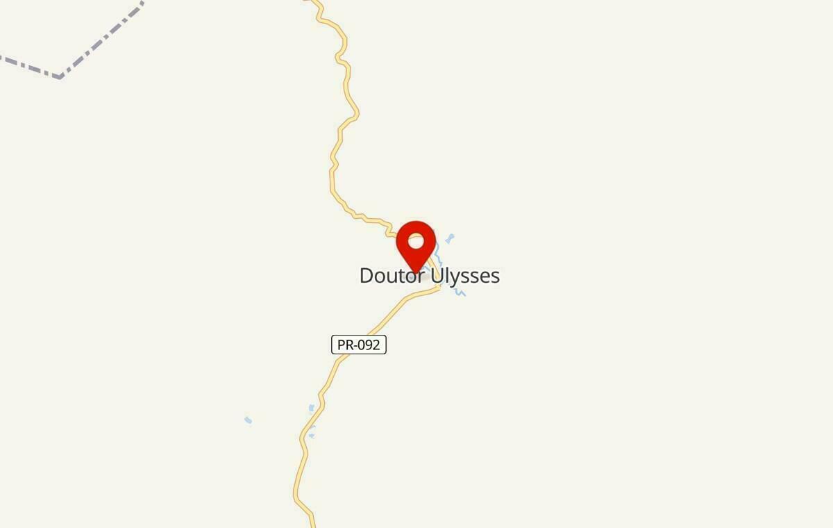 Mapa de Doutor Ulysses no Paraná