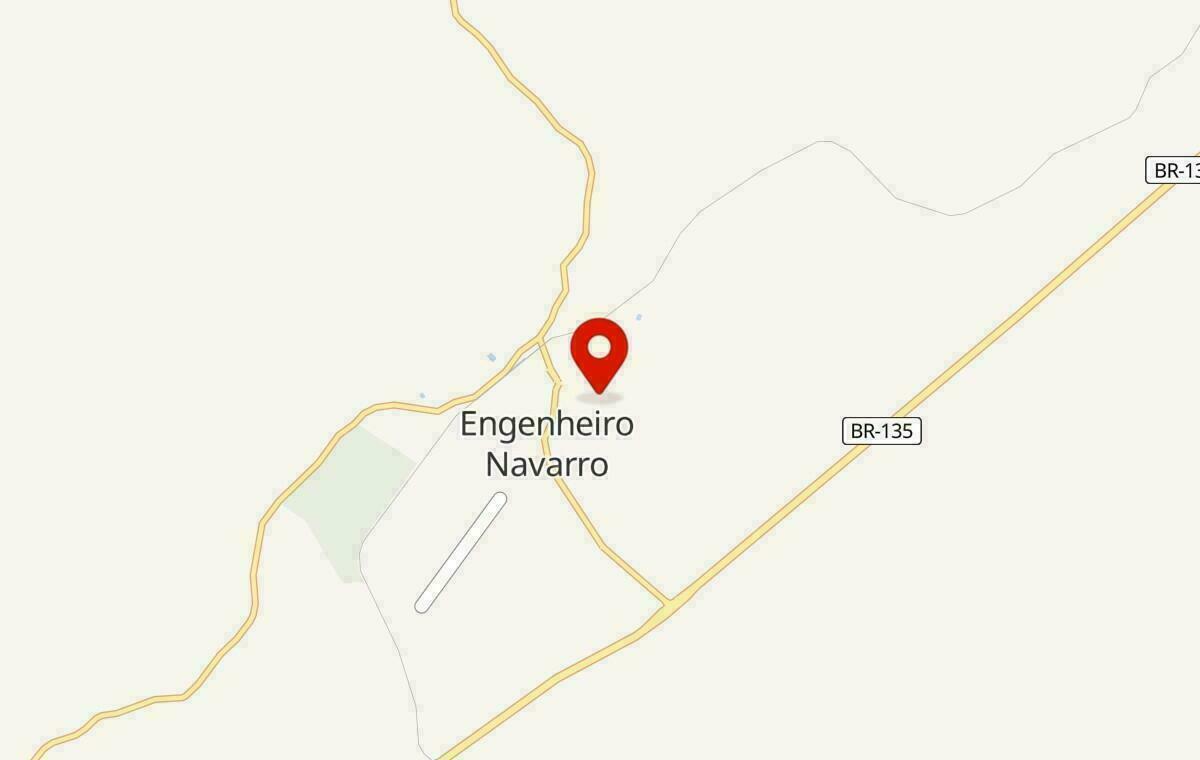 Mapa de Engenheiro Navarro em Minas Gerais