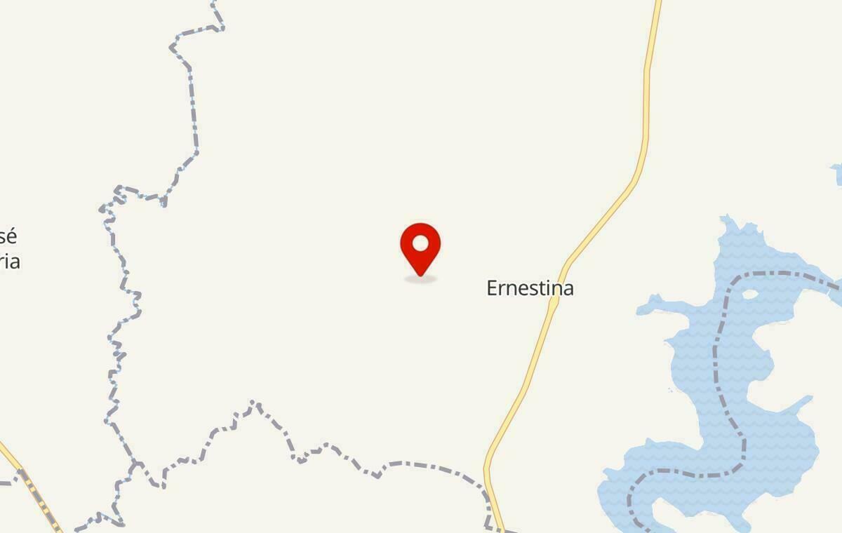 Mapa de Ernestina no Rio Grande do Sul
