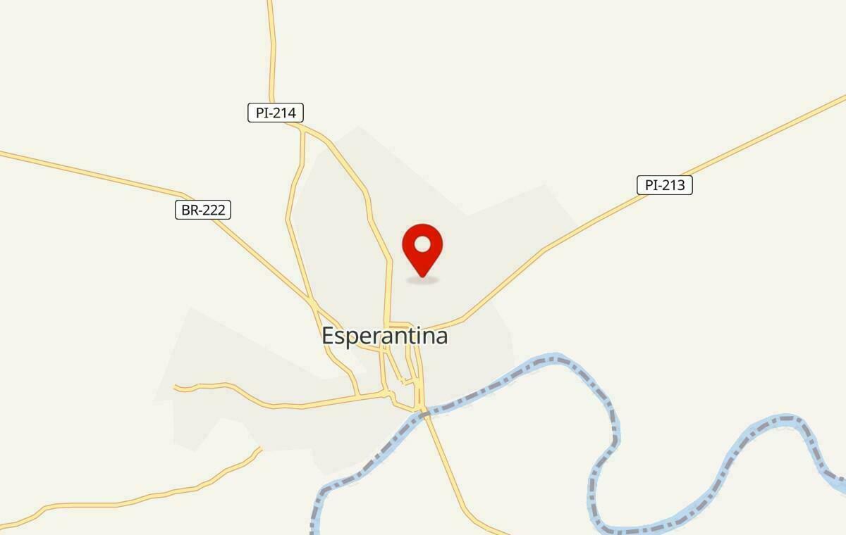 Mapa de Esperantina no Piauí