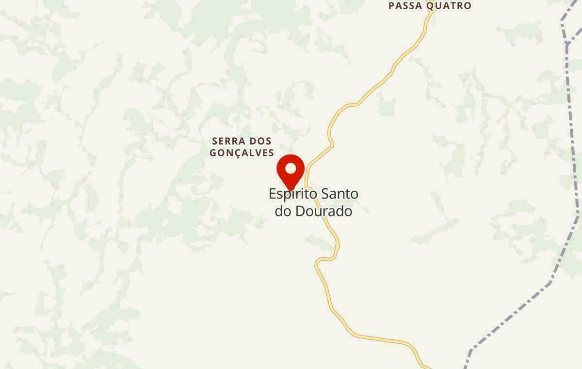 Mapa de Espírito Santo do Dourado em Minas Gerais