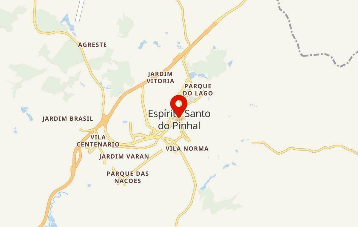 Mapa de Espírito Santo do Pinhal em São Paulo