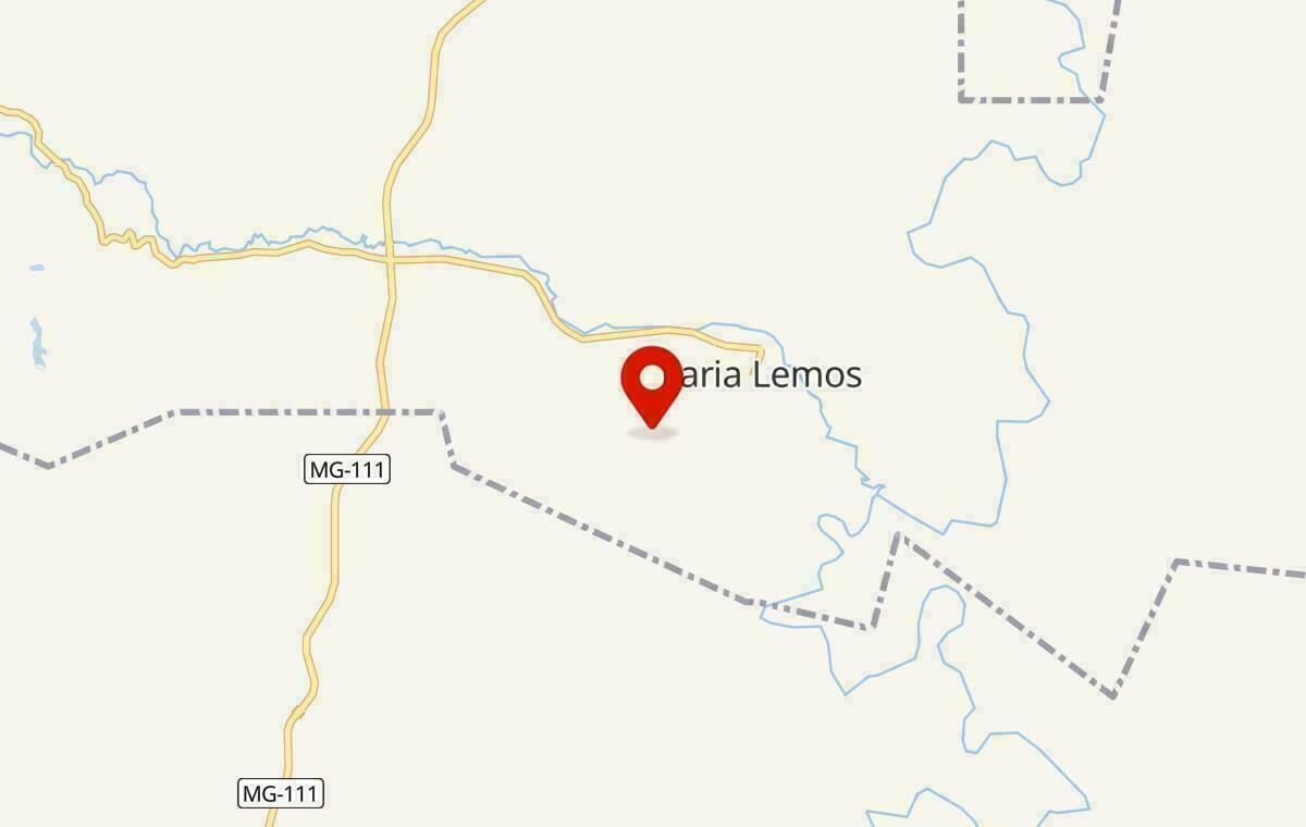 Mapa de Faria Lemos em Minas Gerais