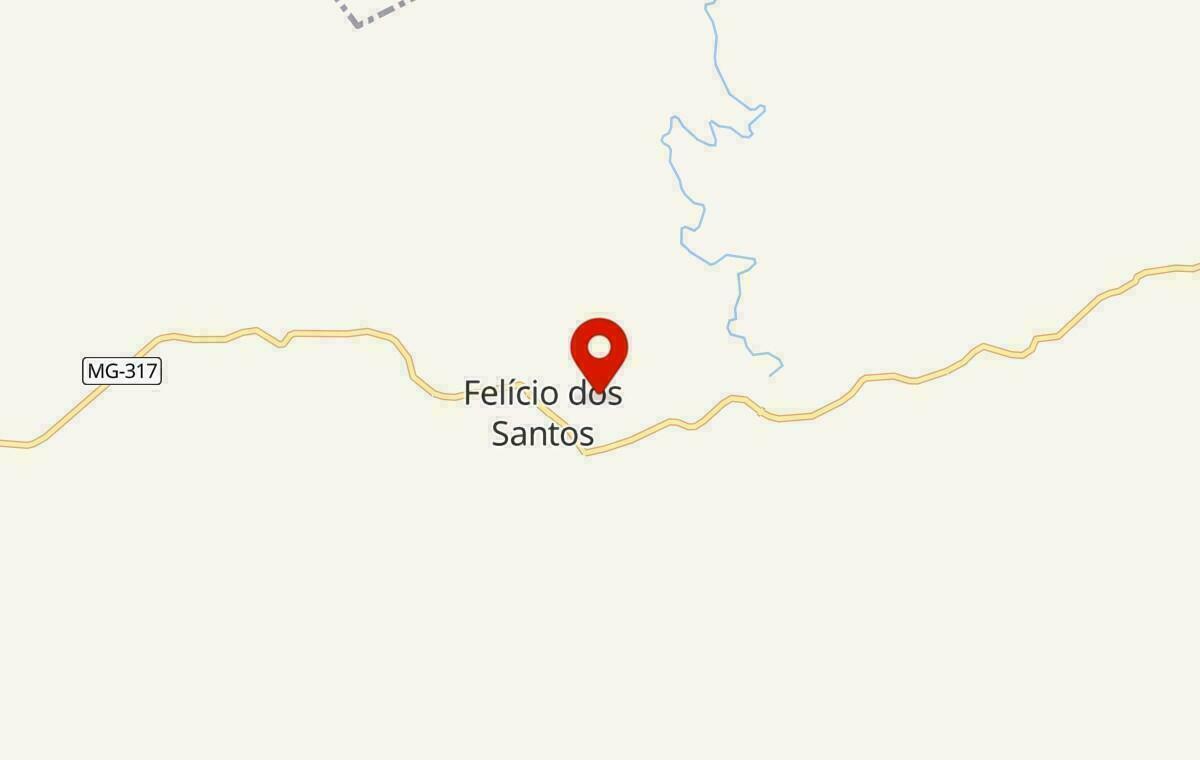 Mapa de Felício dos Santos em Minas Gerais