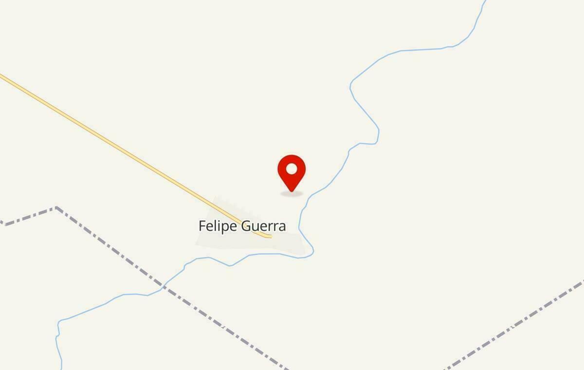 Mapa de Felipe Guerra no Rio Grande do Norte