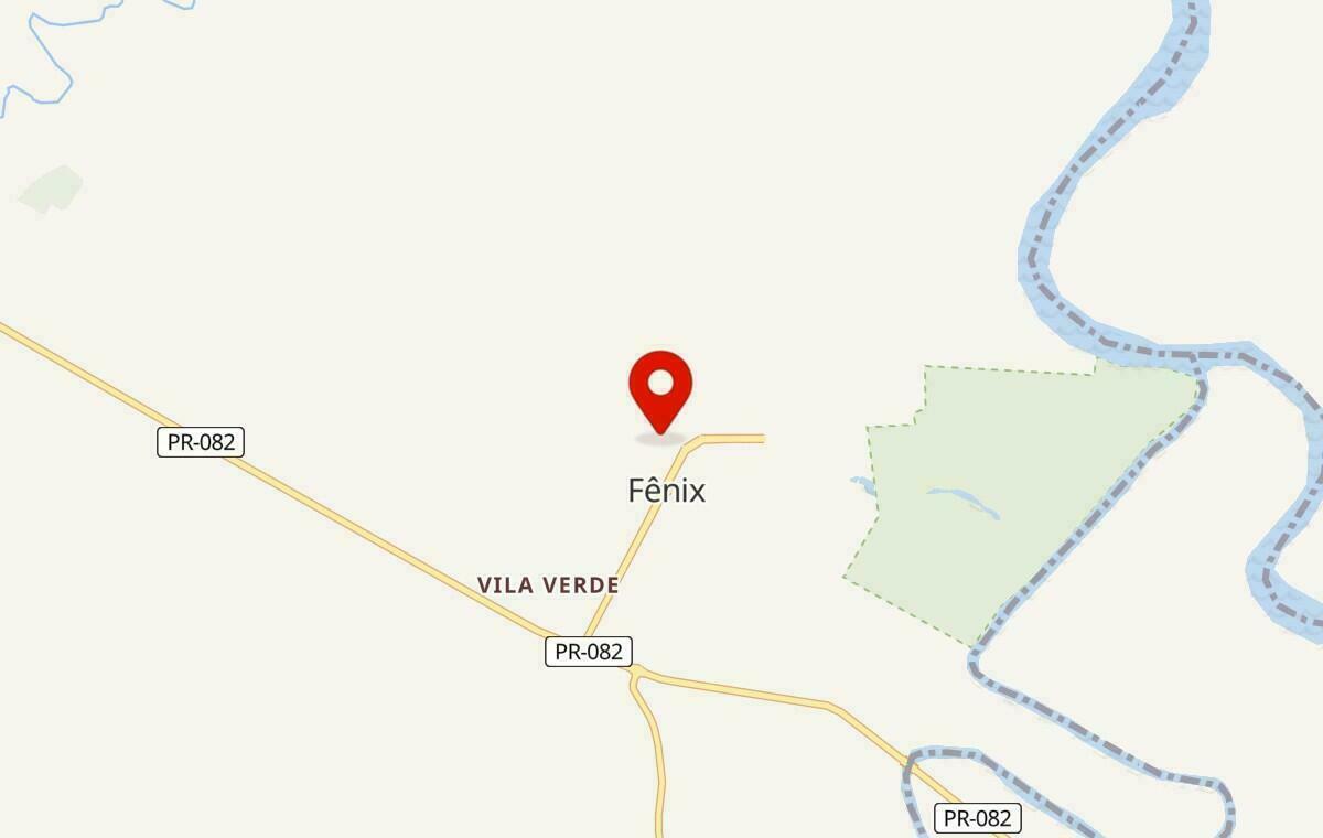 Mapa de Fênix no Paraná