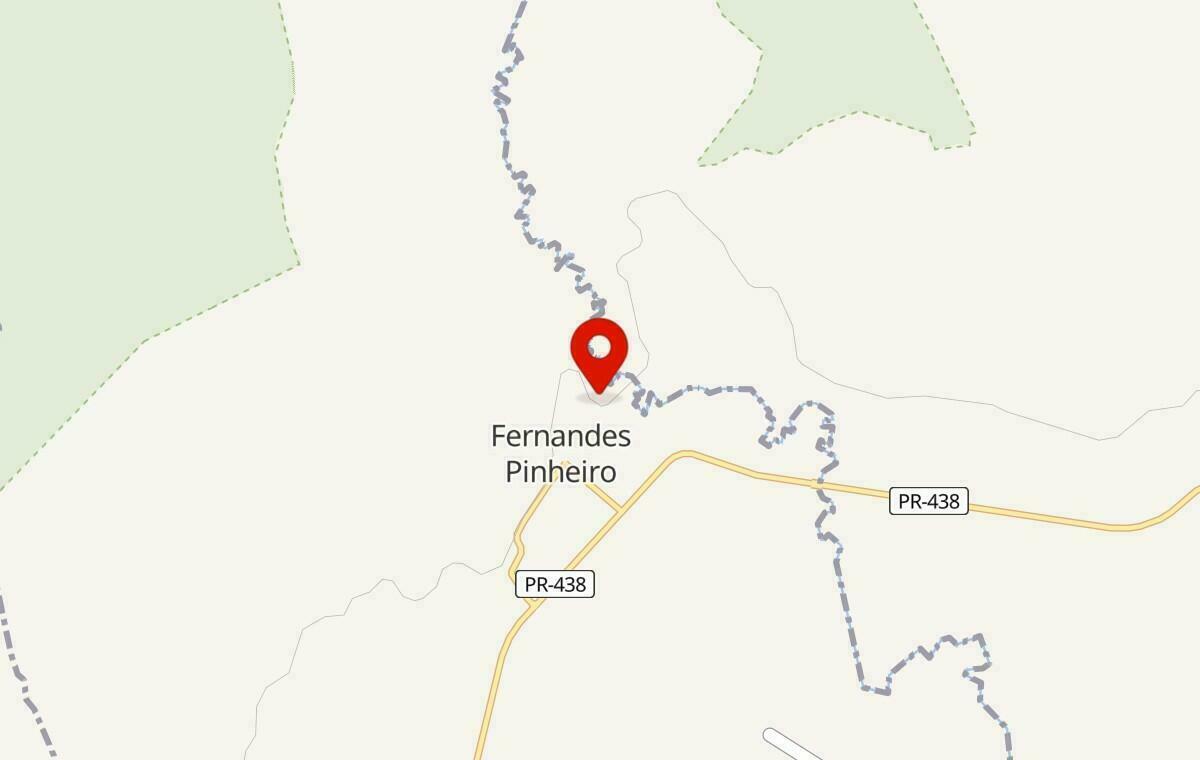 Mapa de Fernandes Pinheiro no Paraná