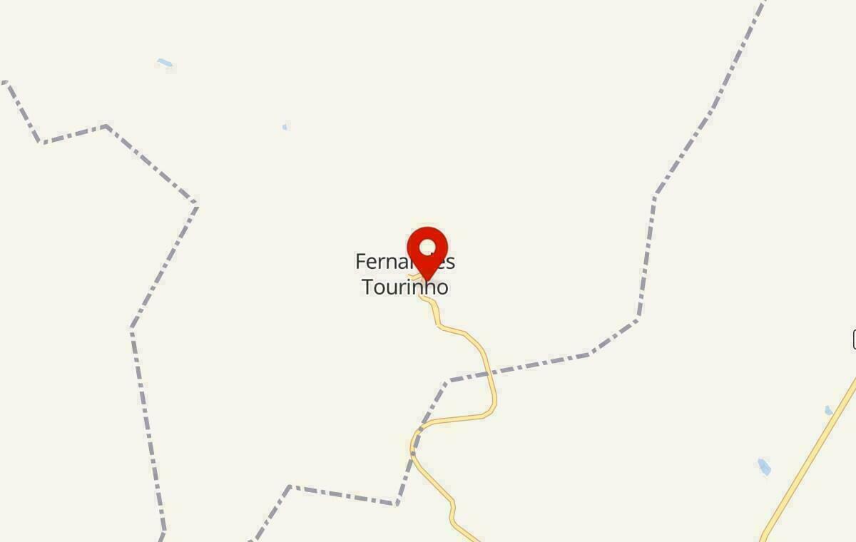 Mapa de Fernandes Tourinho em Minas Gerais
