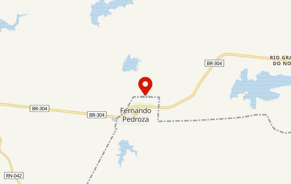 Mapa de Fernando Pedroza no Rio Grande do Norte