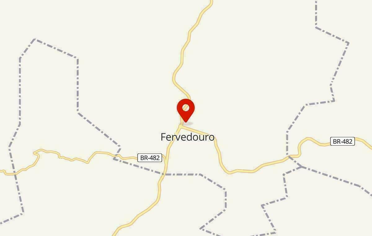 Mapa de Fervedouro em Minas Gerais
