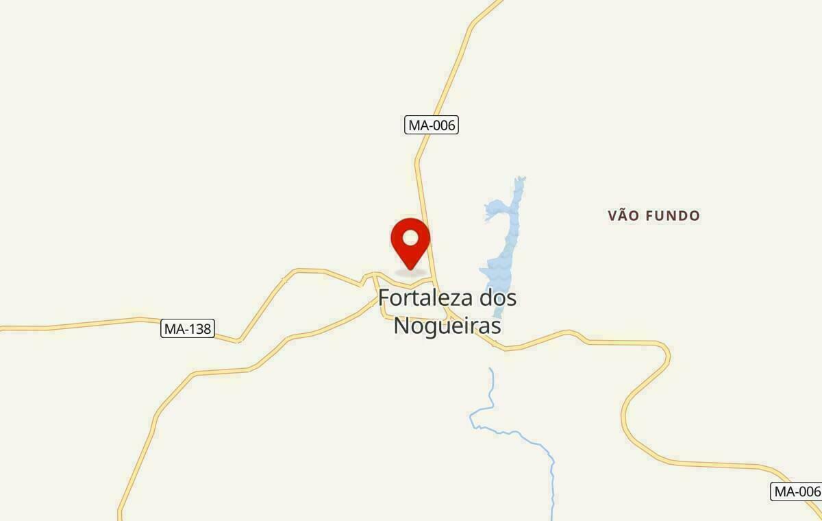 Mapa de Fortaleza dos Nogueiras no Maranhão
