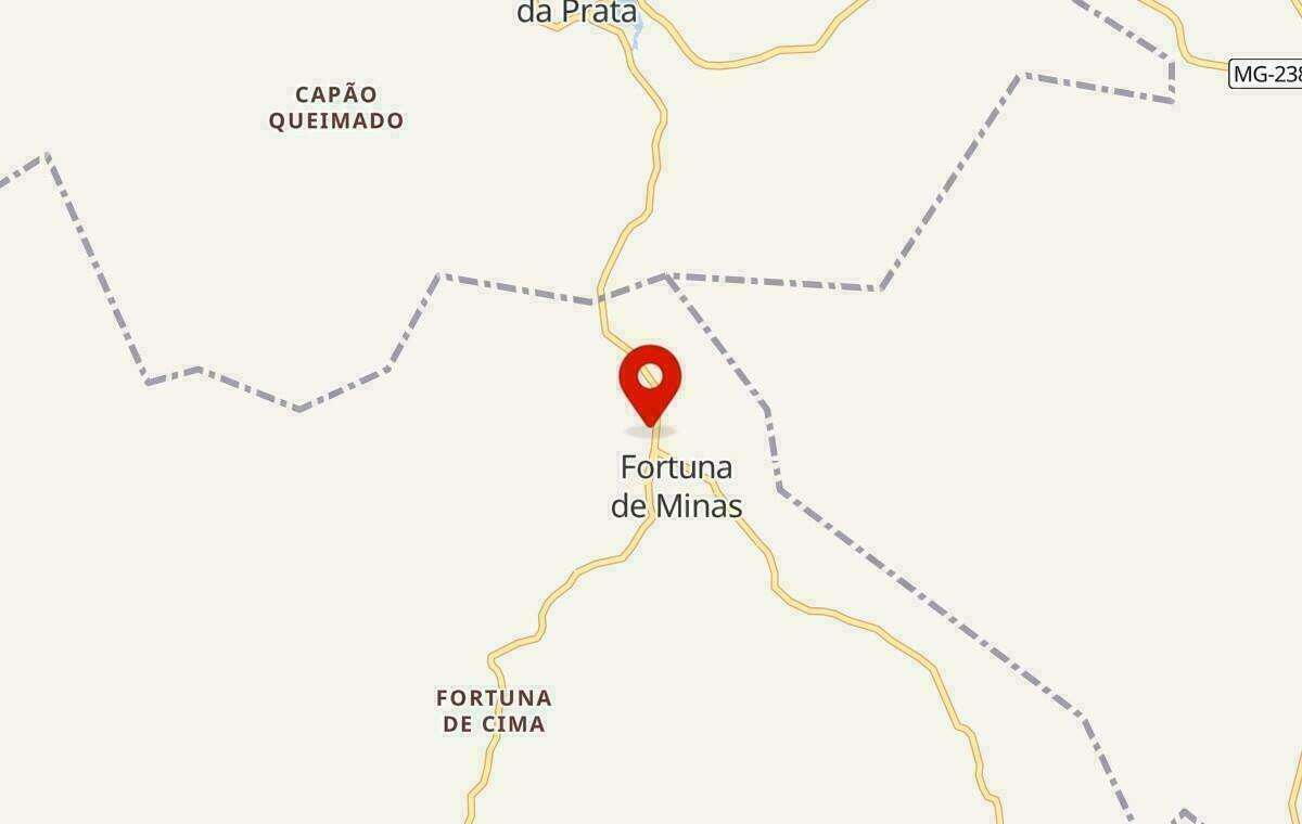 Mapa de Fortuna de Minas em Minas Gerais