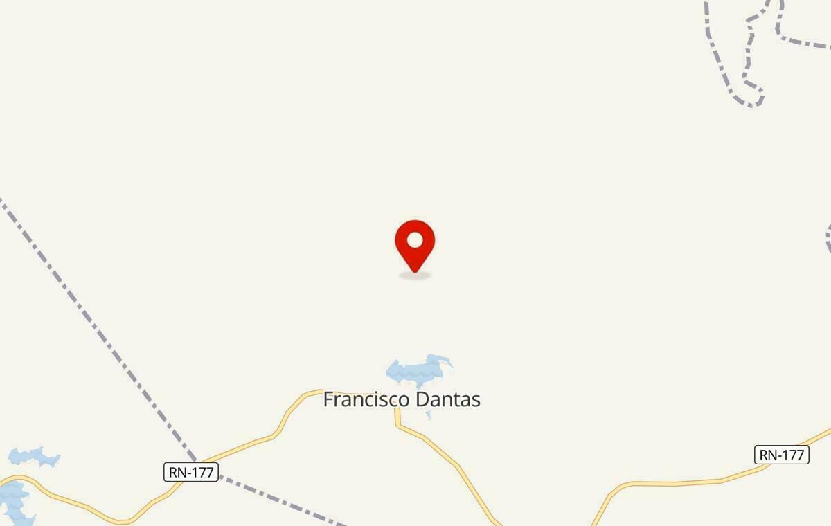 Mapa de Francisco Dantas no Rio Grande do Norte