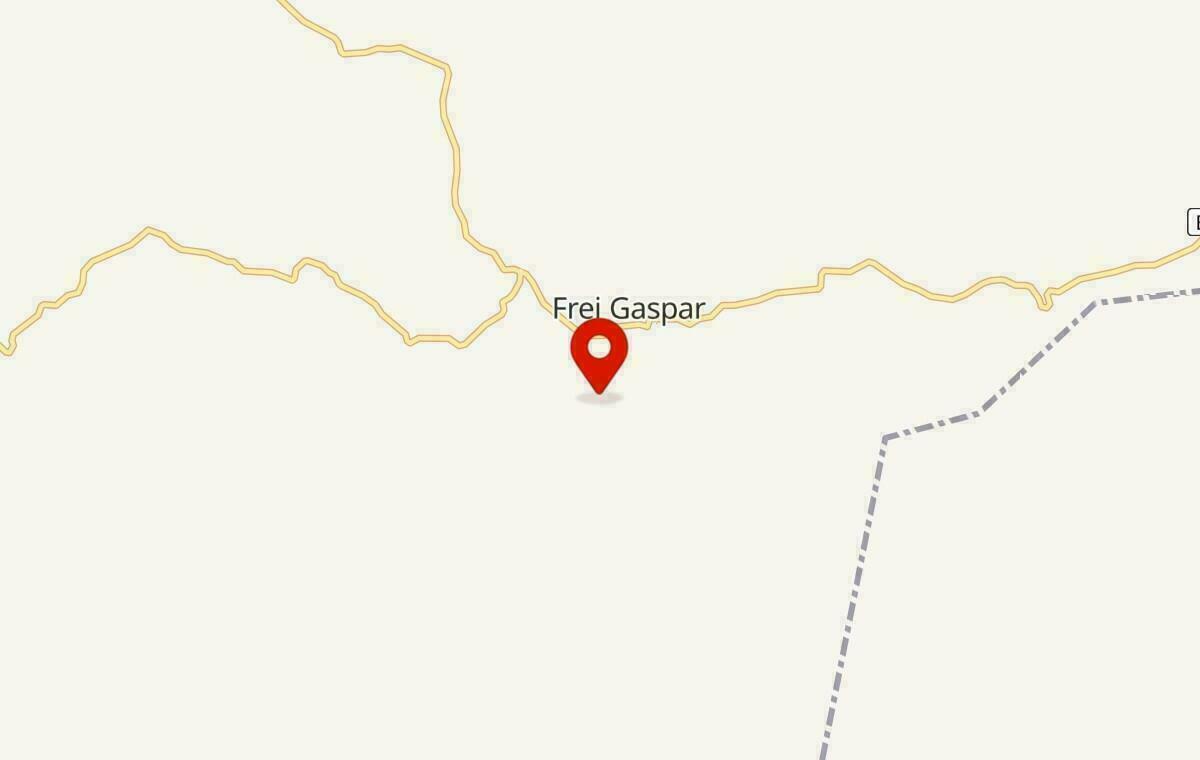 Mapa de Frei Gaspar em Minas Gerais
