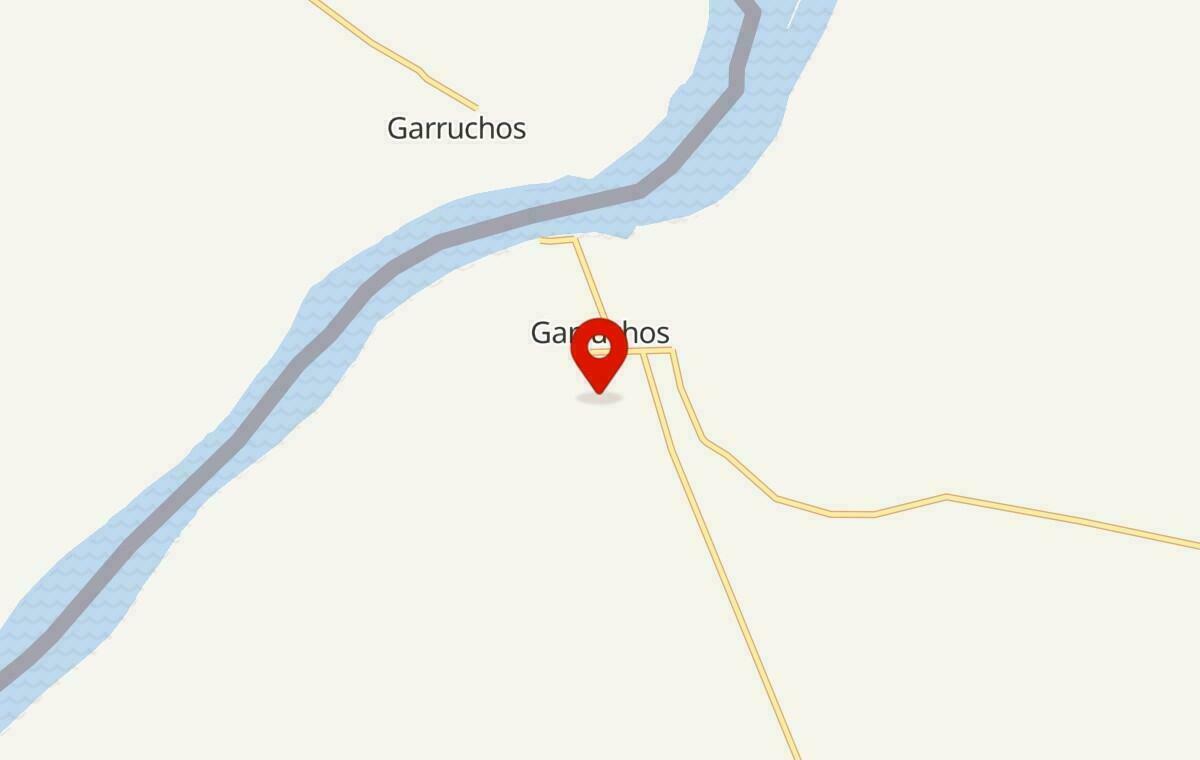 Mapa de Garruchos no Rio Grande do Sul