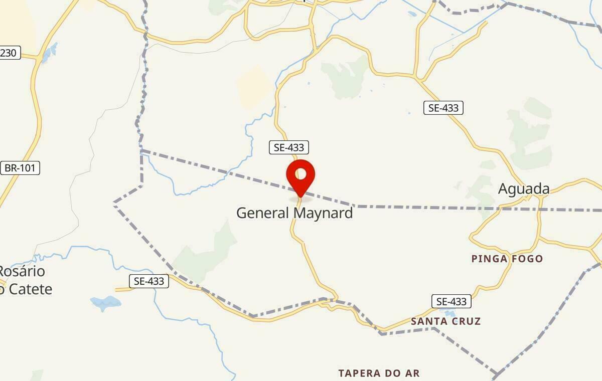 Mapa de General Maynard em Sergipe