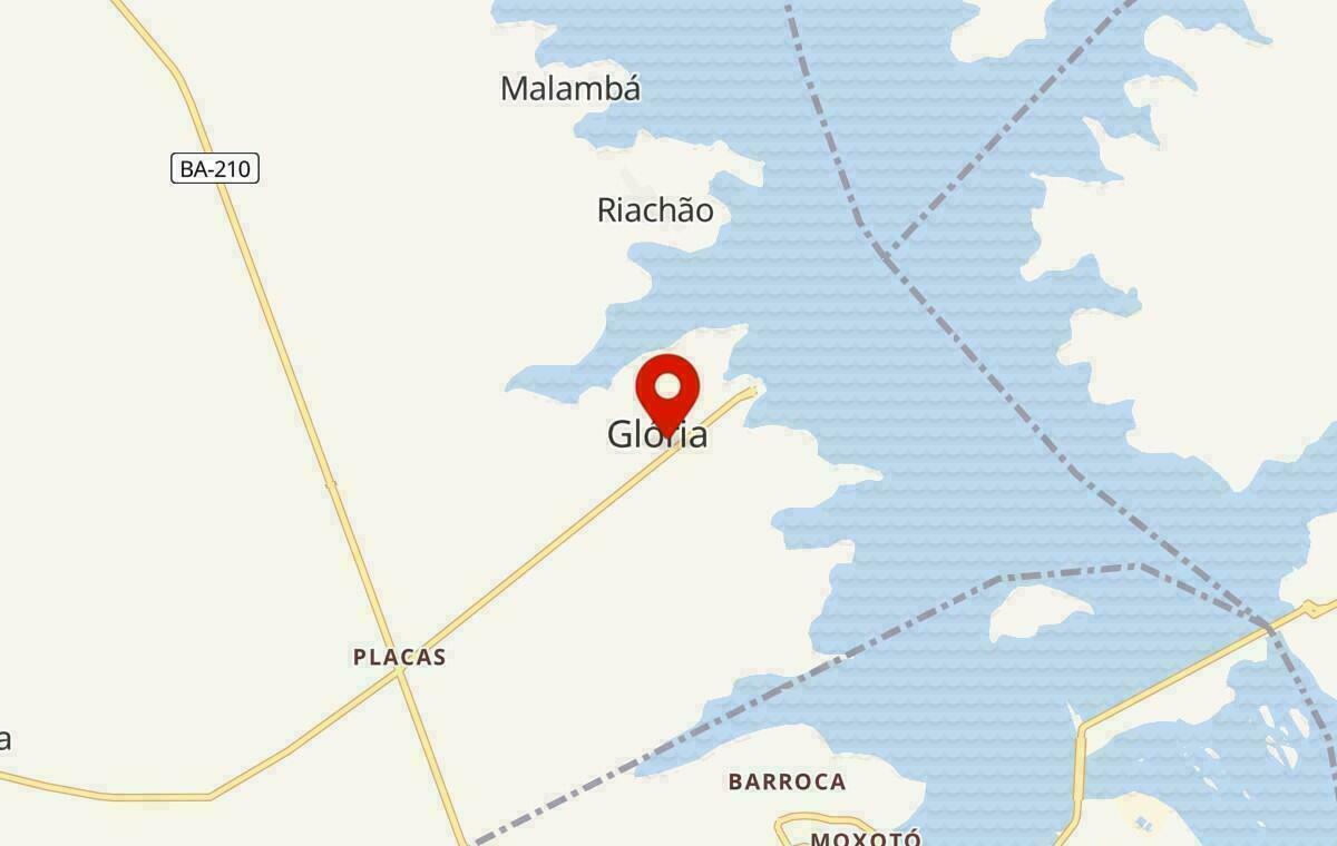 Mapa de Glória na Bahia