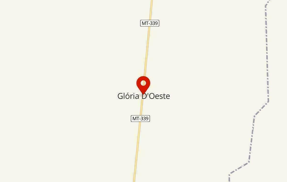 Mapa de Glória D'Oeste no Mato Grosso