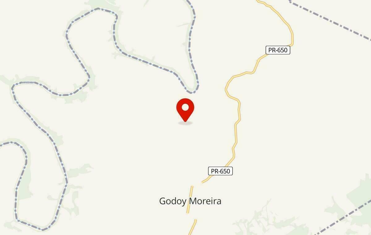 Mapa de Godoy Moreira no Paraná