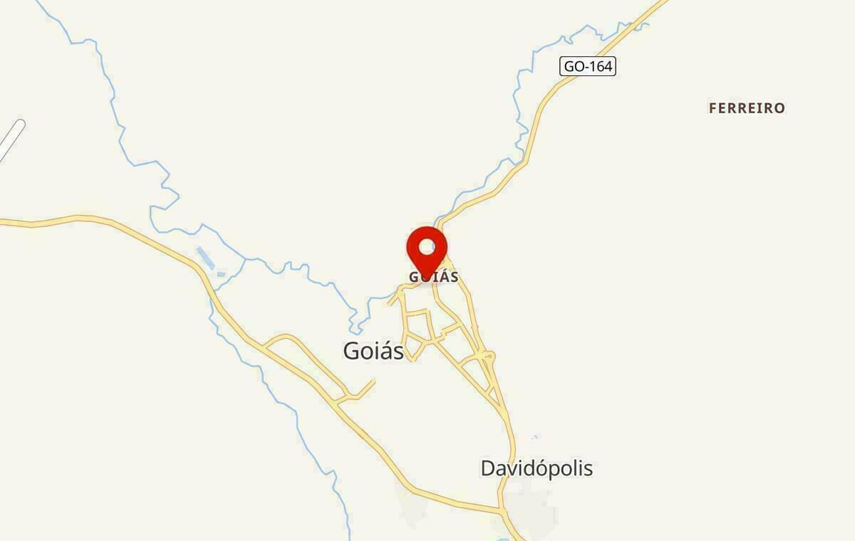 Mapa de Goiás em Goiás