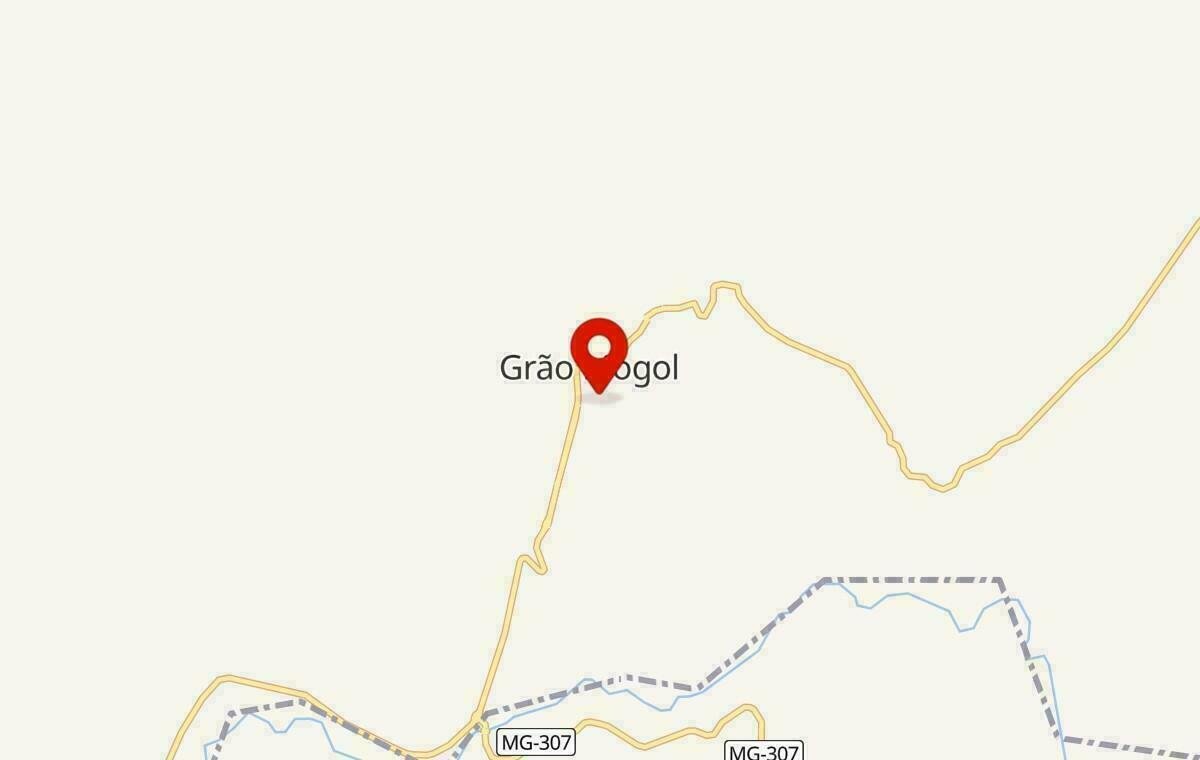 Mapa de Grão Mogol em Minas Gerais
