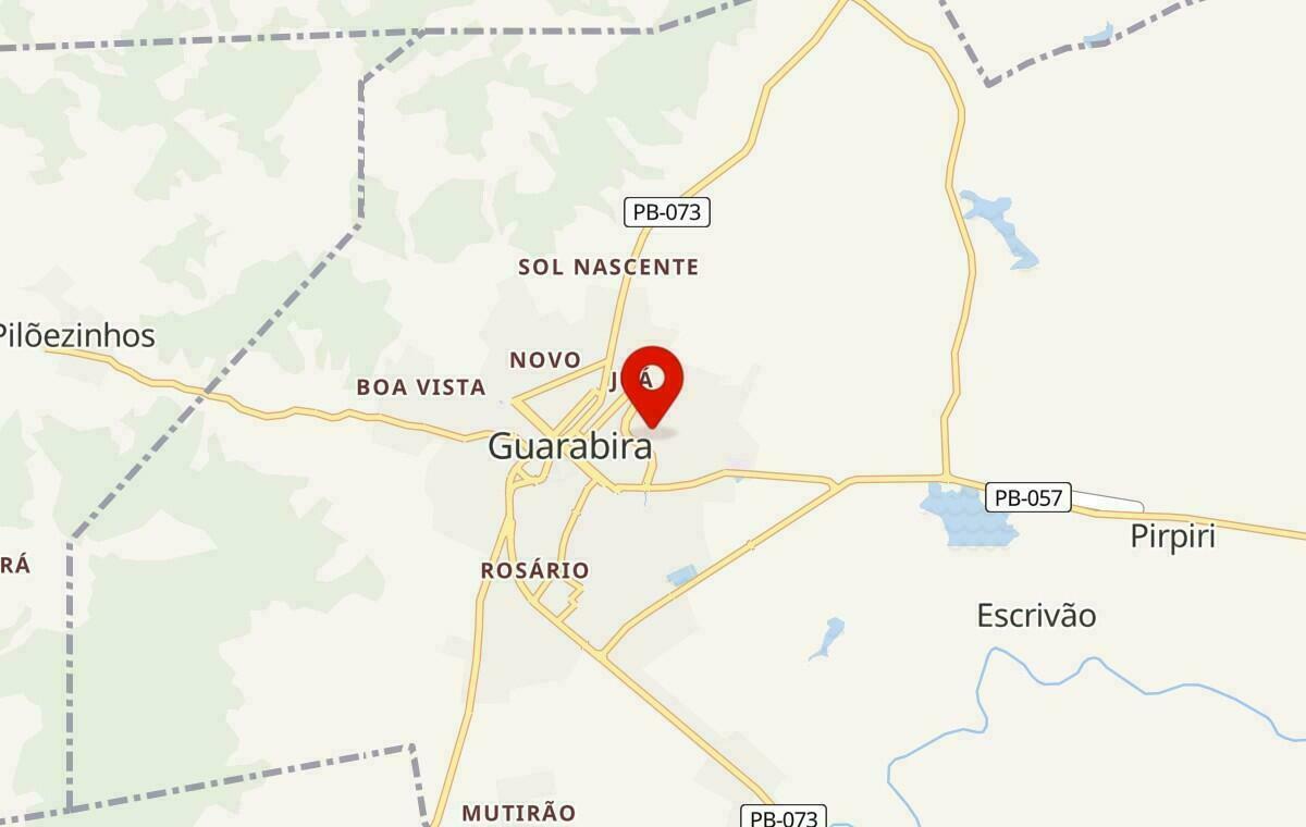 Mapa de Guarabira na Paraíba