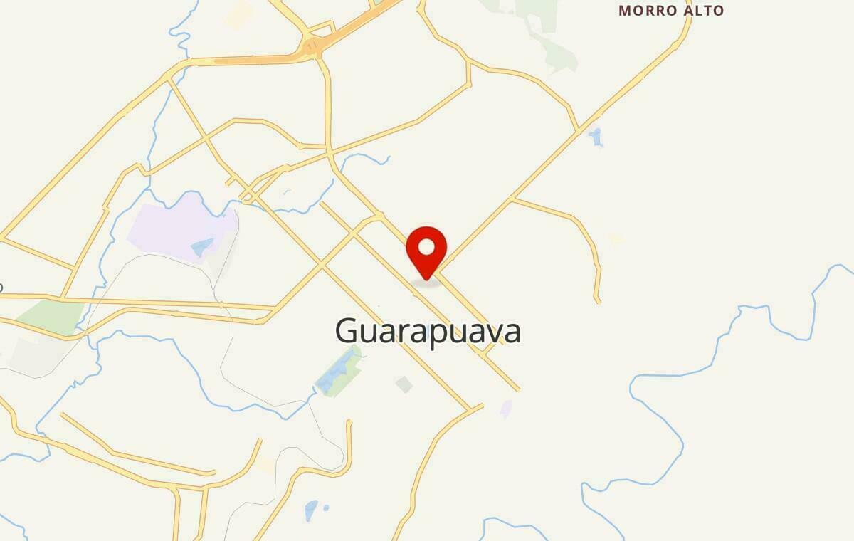 Mapa de Guarapuava no Paraná