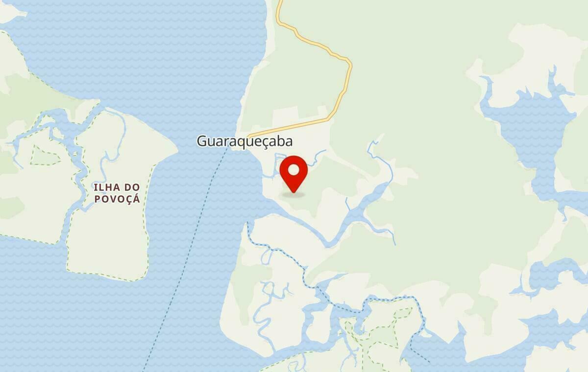 Mapa de Guaraqueçaba no Paraná