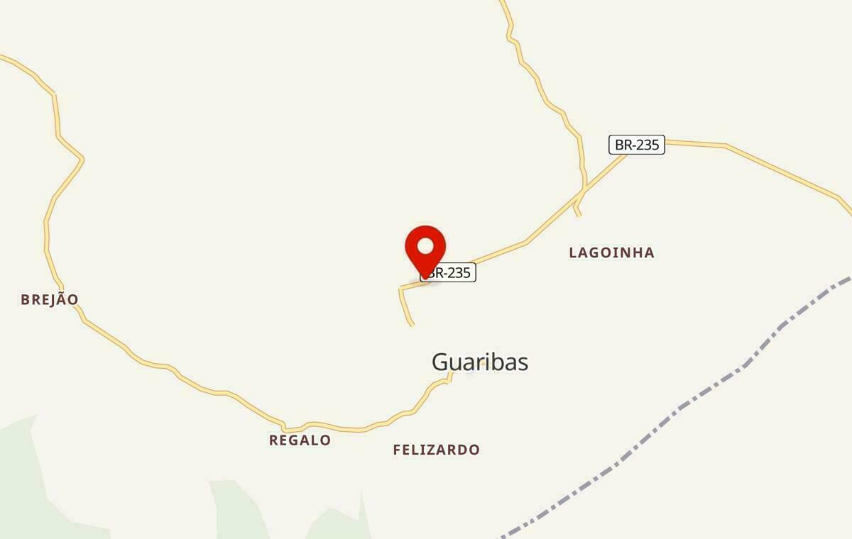 Mapa de Guaribas no Piauí