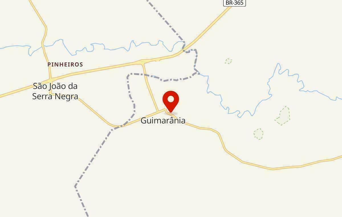 Mapa de Guimarânia em Minas Gerais