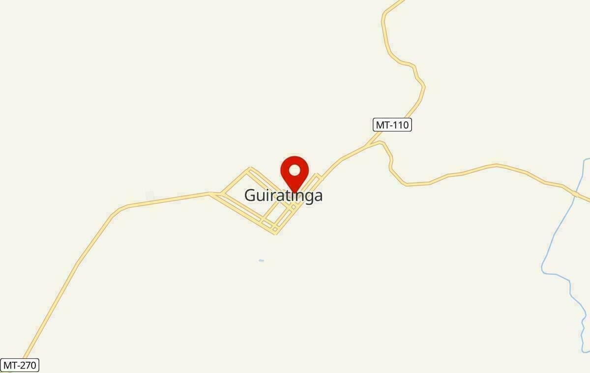 Mapa de Guiratinga no Mato Grosso