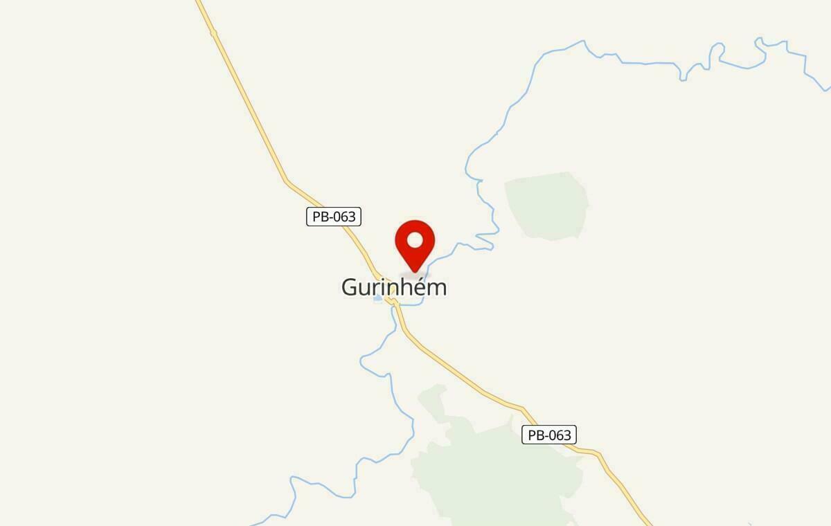 Mapa de Gurinhém na Paraíba