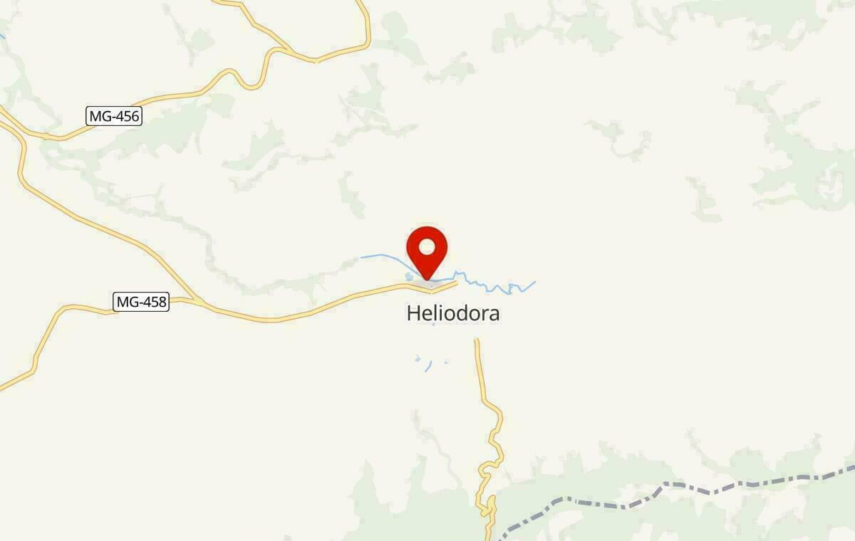 Mapa de Heliodora em Minas Gerais