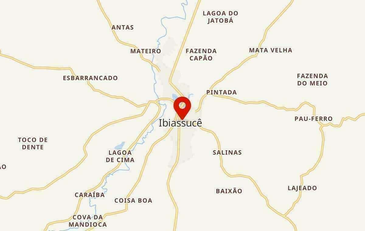 Mapa de Ibiassucê na Bahia