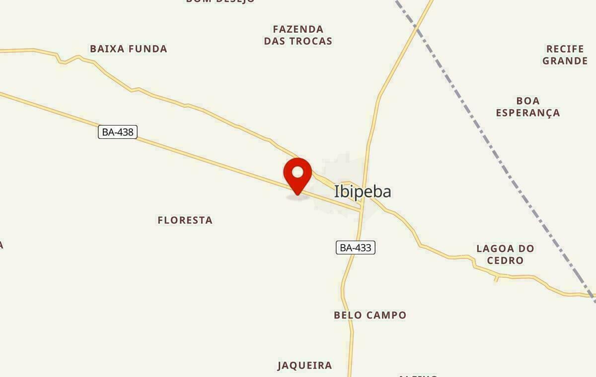 Mapa de Ibipeba na Bahia