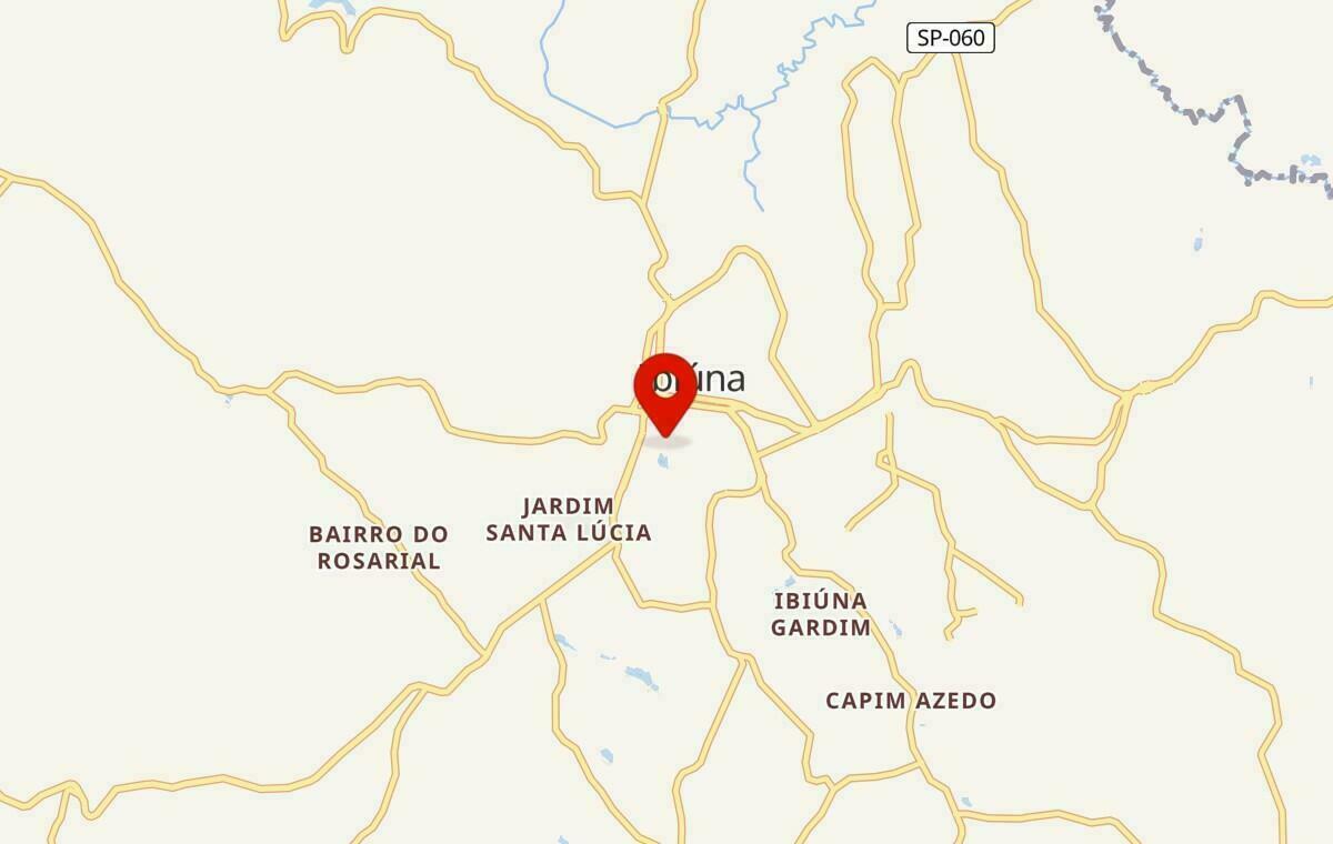 Mapa de Ibiúna em São Paulo