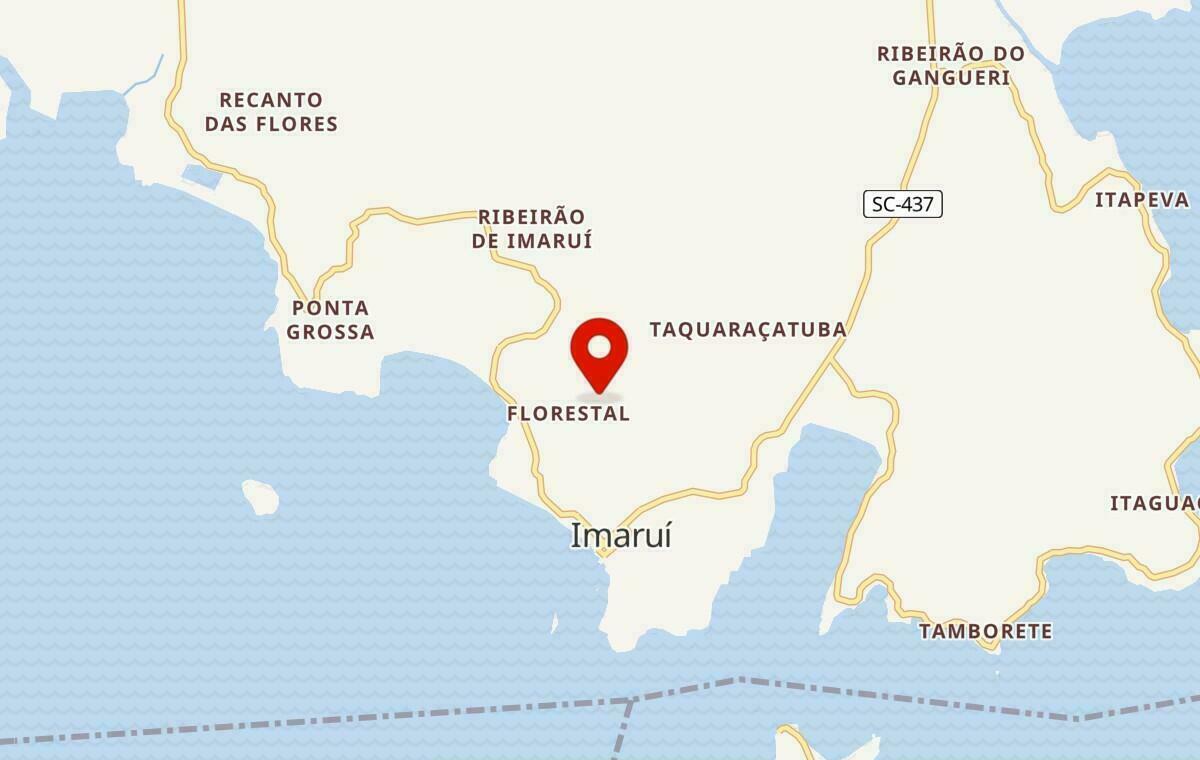 Mapa de Imaruí em Santa Catarina