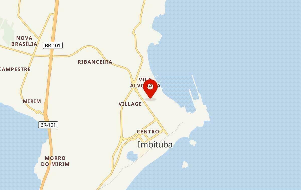 Mapa de Imbituba em Santa Catarina