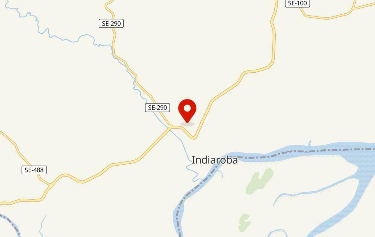 Mapa de Indiaroba em Sergipe