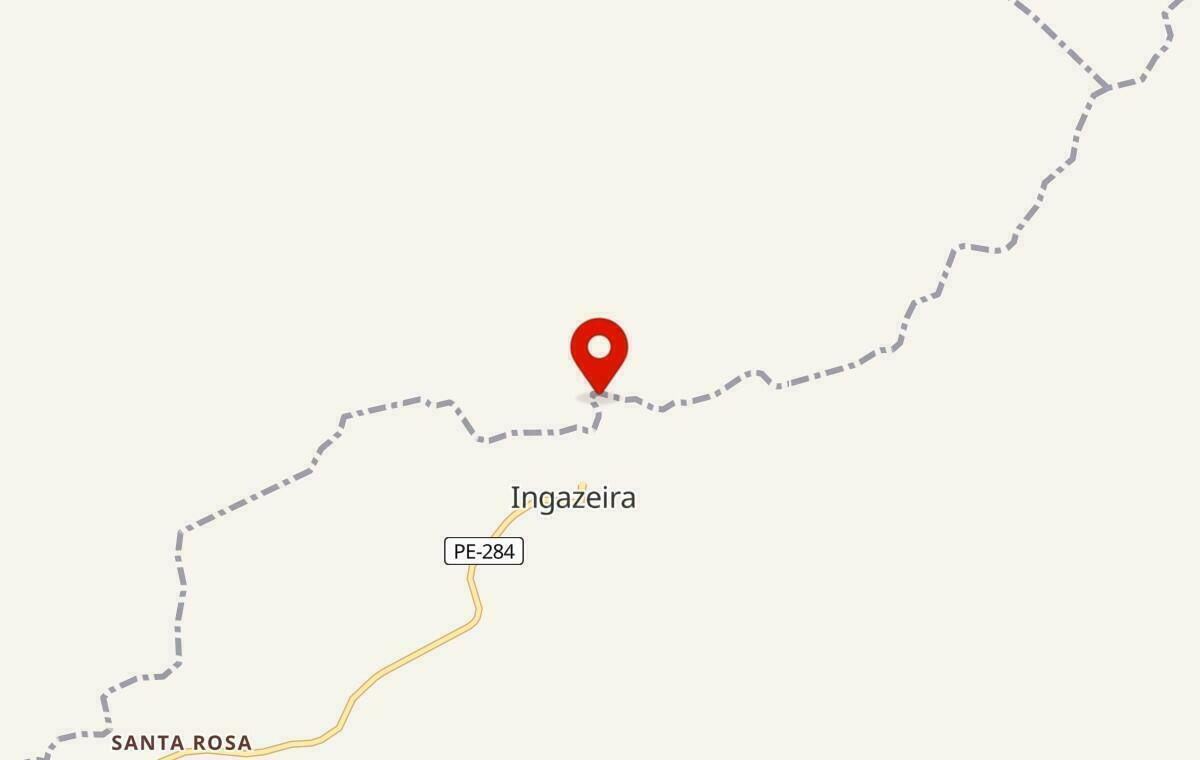 Mapa de Ingazeira em Pernambuco