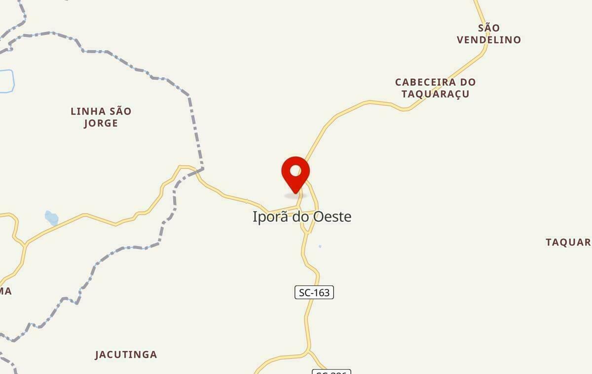 Mapa de Iporã do Oeste em Santa Catarina
