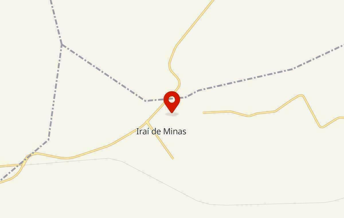 Mapa de Iraí de Minas em Minas Gerais