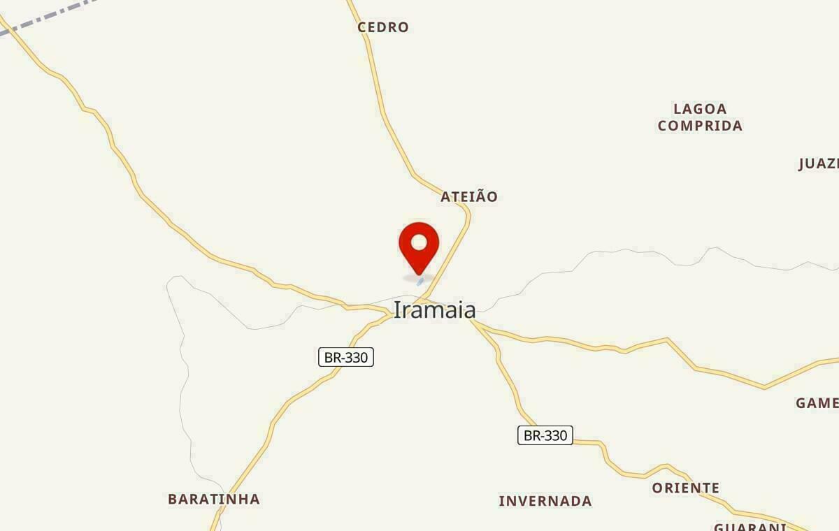 Mapa de Iramaia na Bahia
