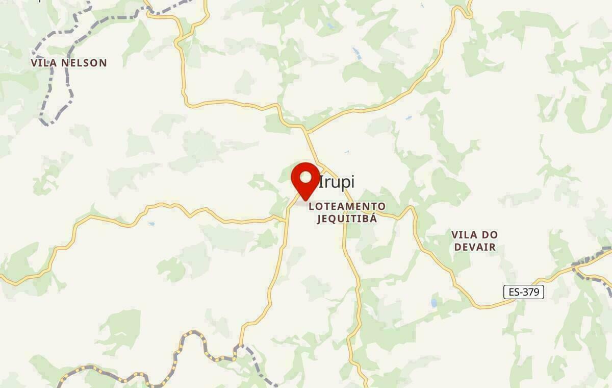 Mapa de Irupi no Espírito Santo